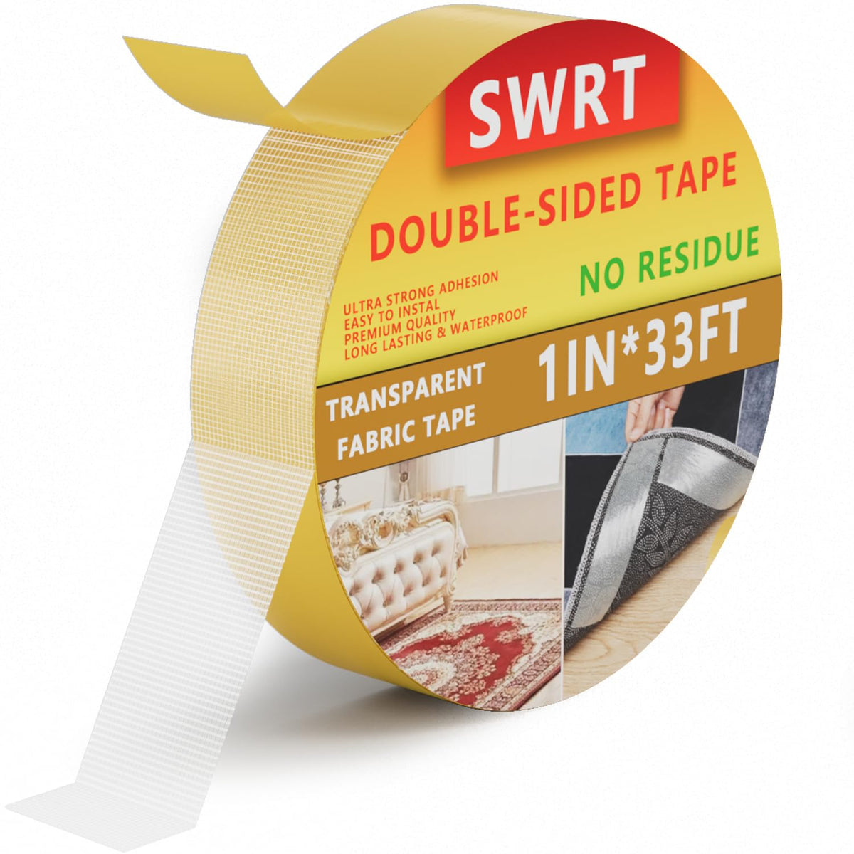 Double Sided Fabric Tape 1" x 33FT – Heavy Duty
