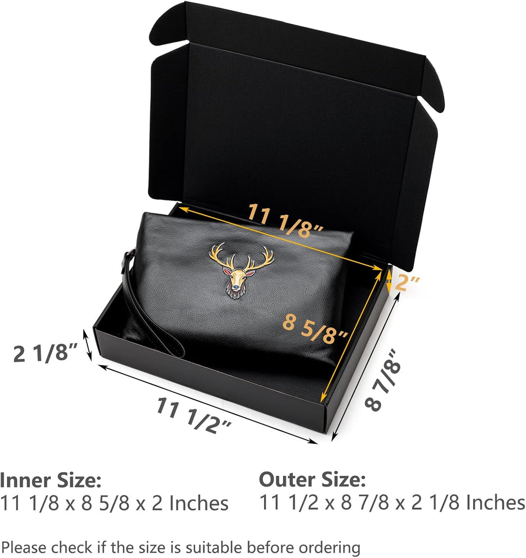 Black Shipping Boxes 11 1/8 x 8 5/8 x 2" Letter Size 25 Pack - Corrugated Cardboard Mailing Box for Small Business
