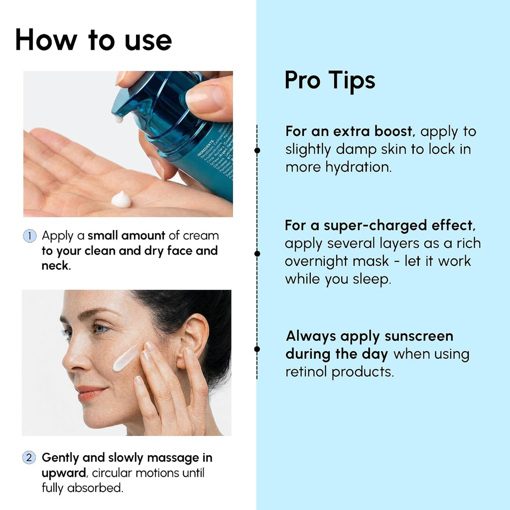 Face Moisturizer – Firming & Lifting Face Cream for Women with Collagen, Retinol & Hyaluronic Acid – Day & Night