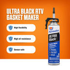 Permatex 85080 Ultra Black Maximum Oil Resistance RTV Silicone Gasket Maker, 9.5 oz. PowerBead Can