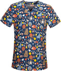 Nursing Scrubs Tops Women Uniform Scrub Top Shirt V Neck Short Sleeve with Pockets Stretch Breathable Washable