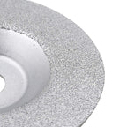 4 Inch Diamond Grinding Cup Wheel for Granite Marble Iron Steel Masonry Convex Vacuum Brazed Grinding Disc Fits 5/8 Inch Arbor