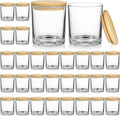 10oz Clear Glass Candle Jars with Lids, 30pcs for Candle Making | Bulk Empty Candle Making Jars with Lids, Dishwasher