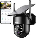 2K 2.4g WiFi Security Cameras Wireless Outdoor, 360° View Solar Cameras for Home Security, Color Night Vision, Motion