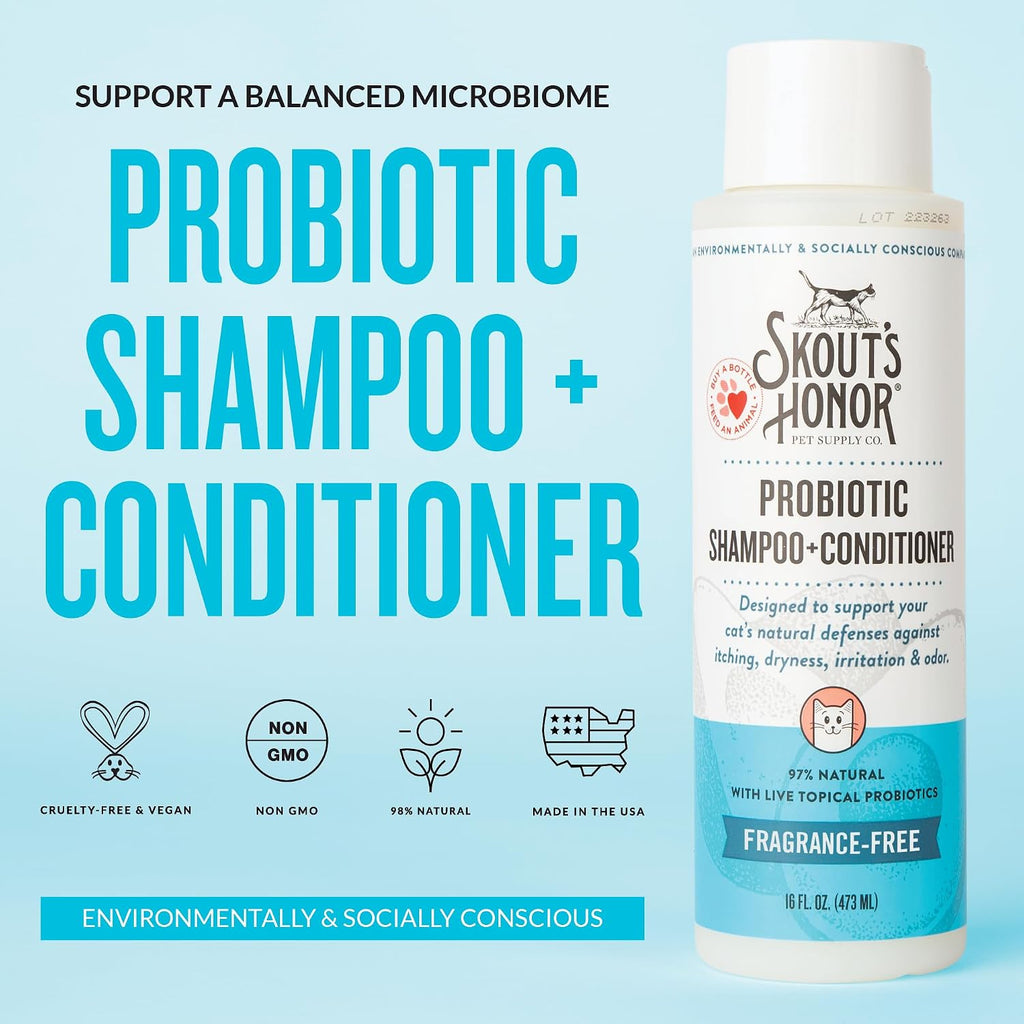 Probiotic Cat Shampoo and Conditioner, 16 oz