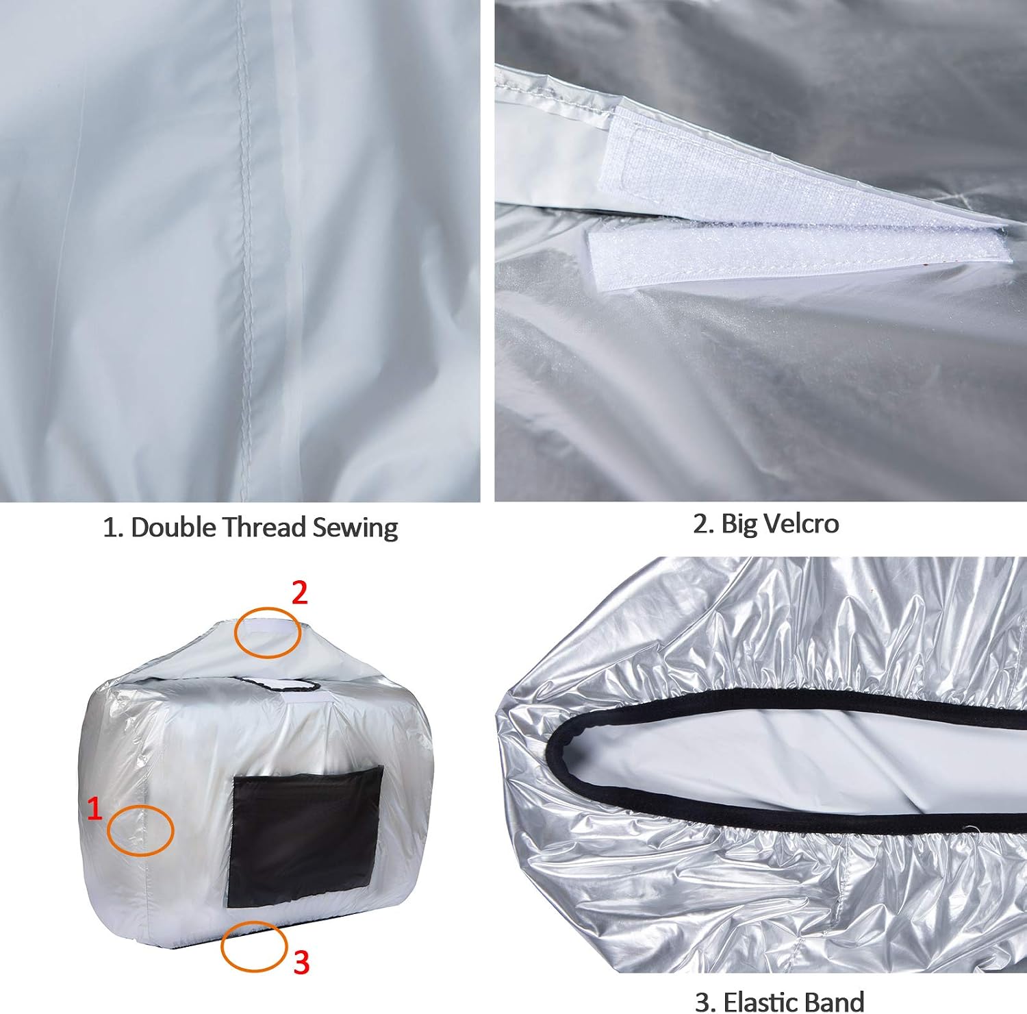 Waterproof Generator Cover Inverter Generator Storage Cover for Most Universal Generator 1000-2500 Watt (L24.5" x