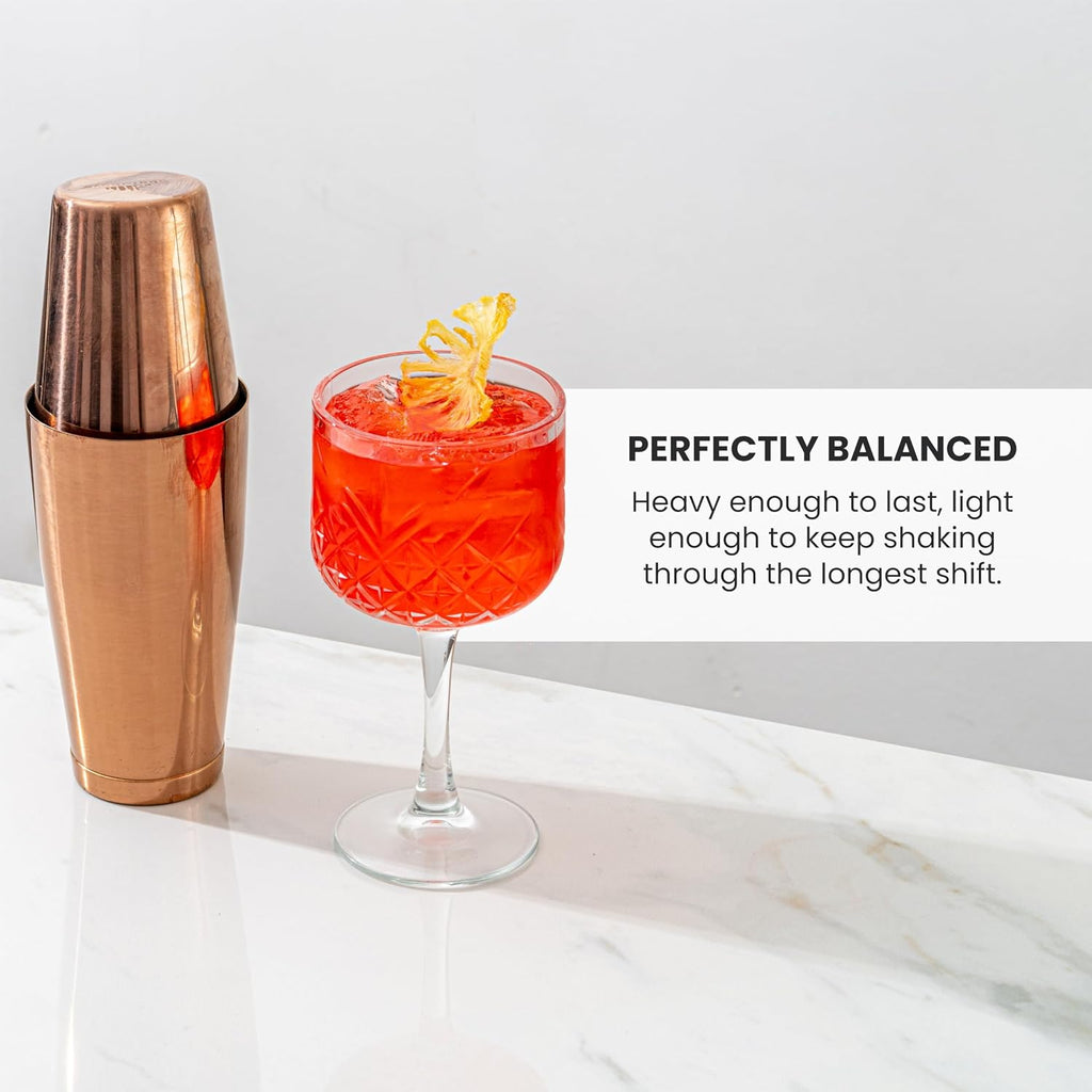 Boston Cocktail Shaker Set, 2 Piece, 18 and 28 Oz Tins, Black