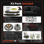 A-Premium 17PCS Engine Timing Chain Kit W/Sprocket & Tensioner & Guide