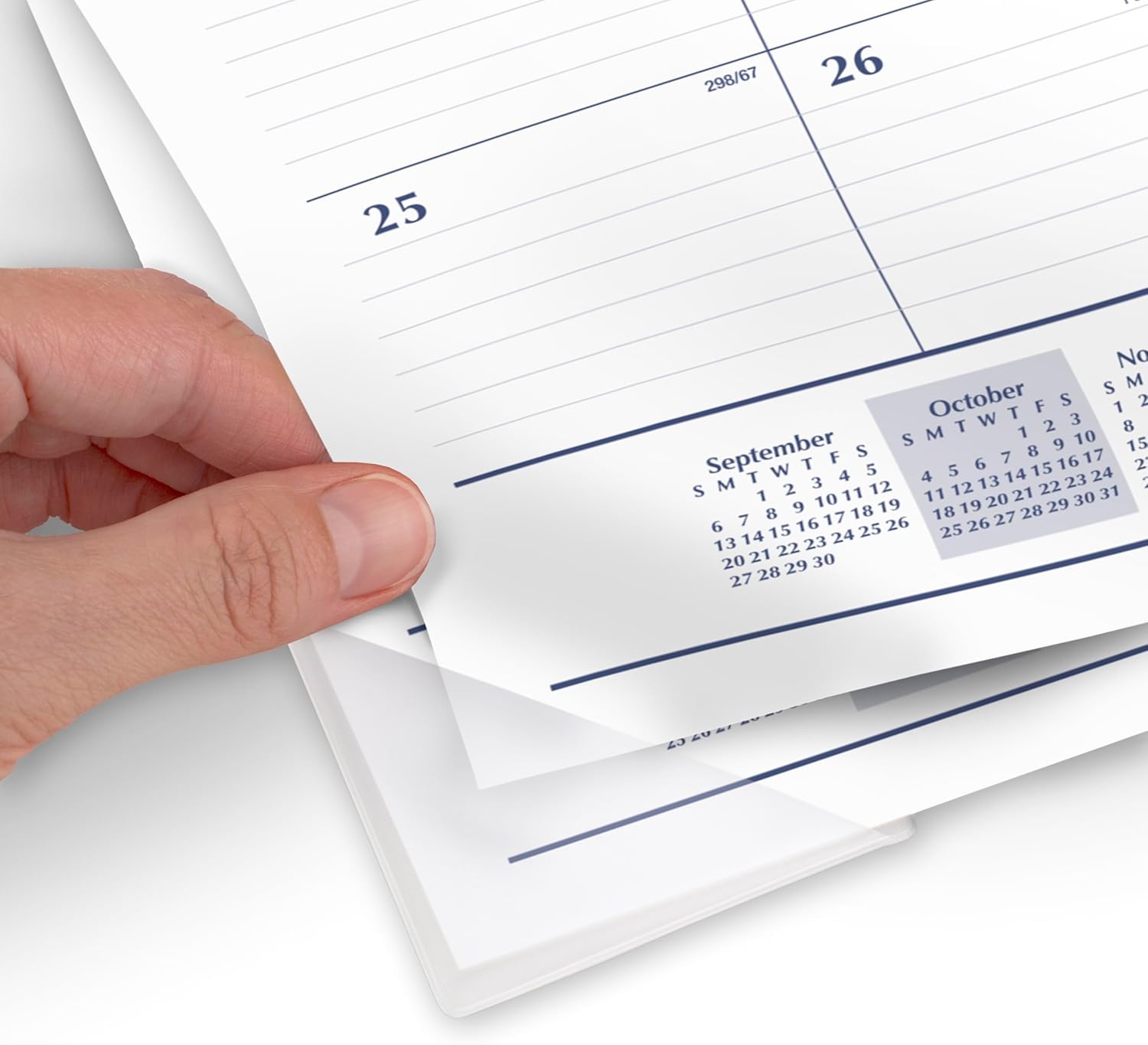2027 Desk Pad Calendar, Monthly Desk Wall Planner, 15-Month Oct-Dec, 21.75" x 17" (CRM9202027)
