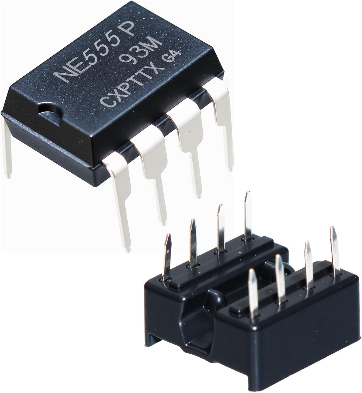 60pcs NE555P IC Pulse generators+60 DIP-8 IC sockets Precision timers