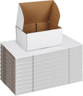 9x6x4 White Shipping Boxes, 25 Pack Corrugated Mailer Boxes for Small Business Packaging, Quick Fold Cardboard Mailer