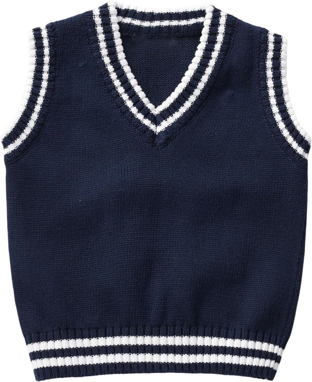 Sweaters for Girls Boys Cotton Pullover Gilet Jacket Sleeveless School Uniform Sweater Vest Kids Back to School