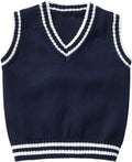 Sweaters for Girls Boys Cotton Pullover Gilet Jacket Sleeveless School Uniform Sweater Vest Kids Back to School