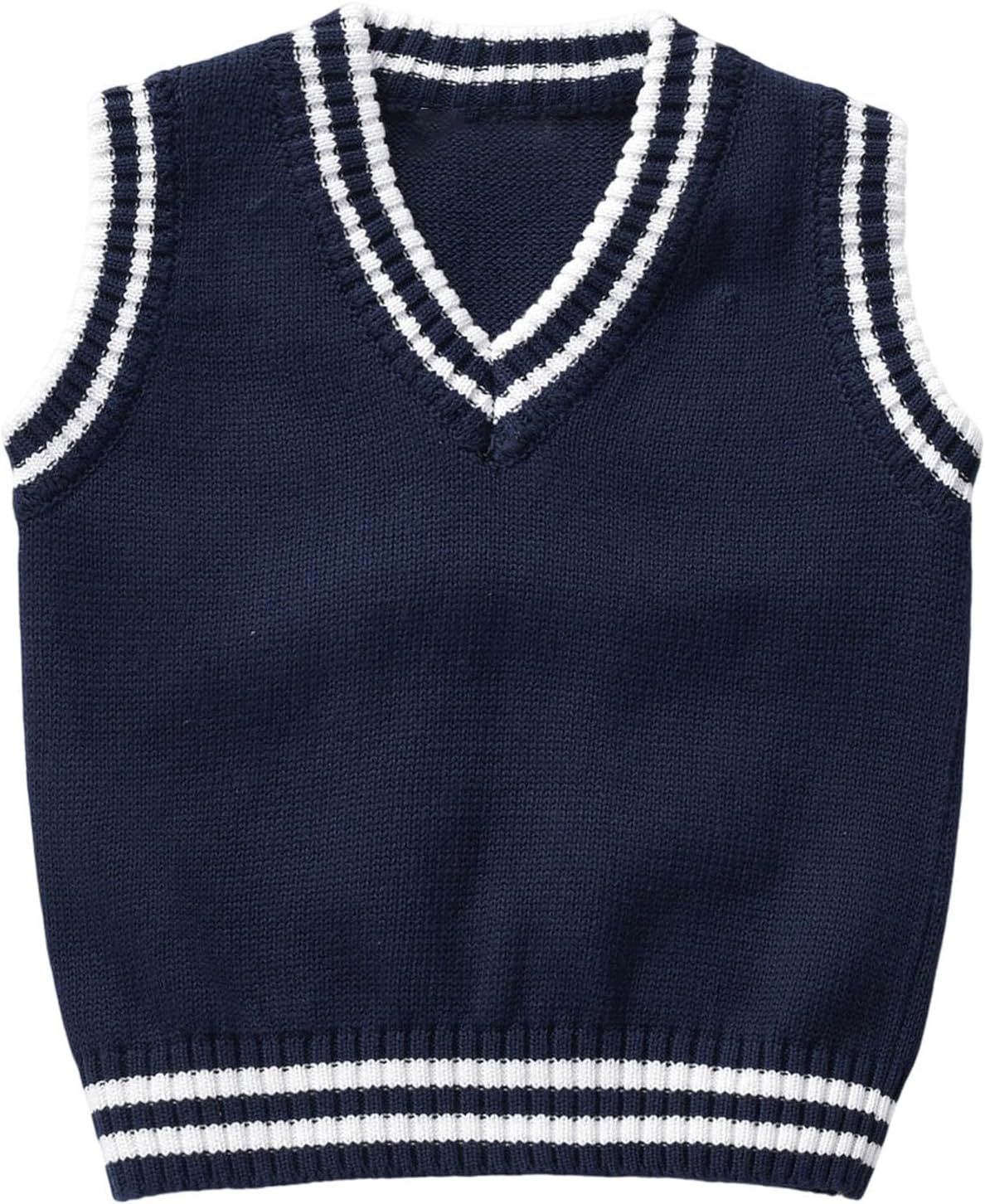 Sweaters for Girls Boys Cotton Pullover Gilet Jacket Sleeveless School Uniform Sweater Vest Kids Back to School