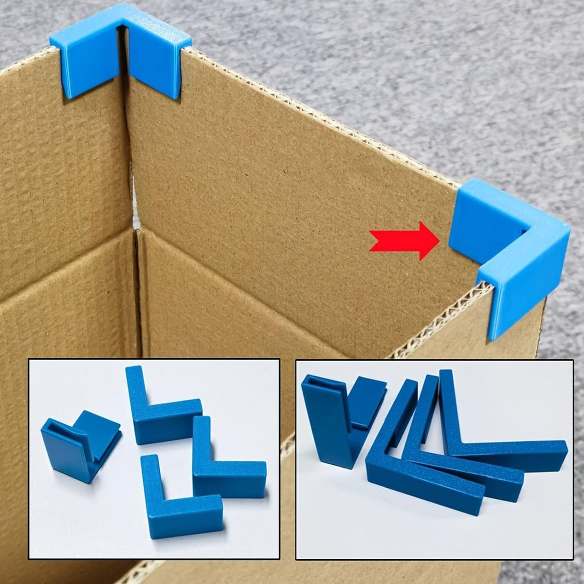 Right Angles Clip Cardboard Box Edges Supports for Transforming Regular Boxes Sturdy Organized Storage for Moving