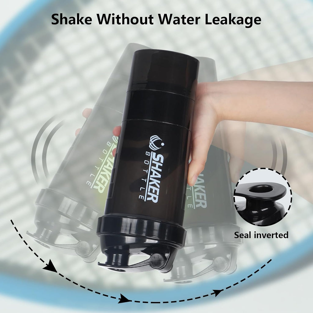 Shaker Bottle 16OZ Protein Shaker Bottles with Mix Ball Sports Water Bottle Leak Proof GYM Cup for Protein Mixes with
