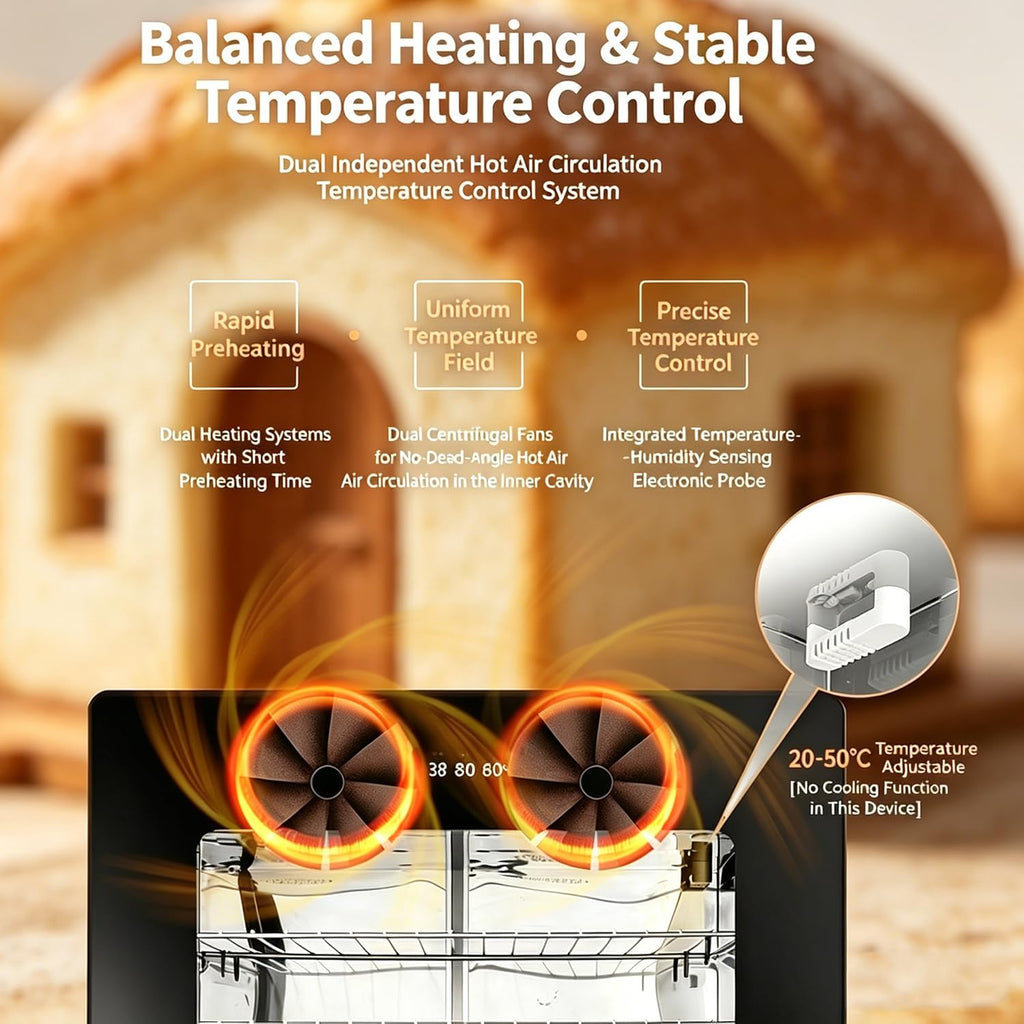 Bread Dough Proofer Cabinet | Digital Temp Control for Home Bakery