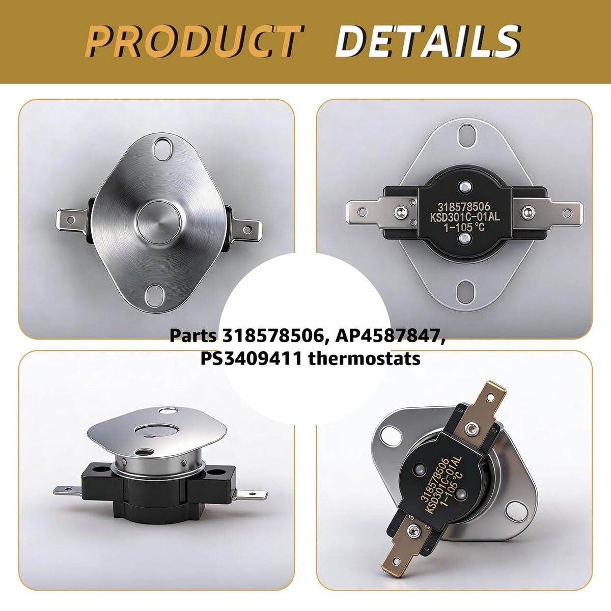 318578506 Oven Thermosta Compatible with Frigidaire Range Electrolux