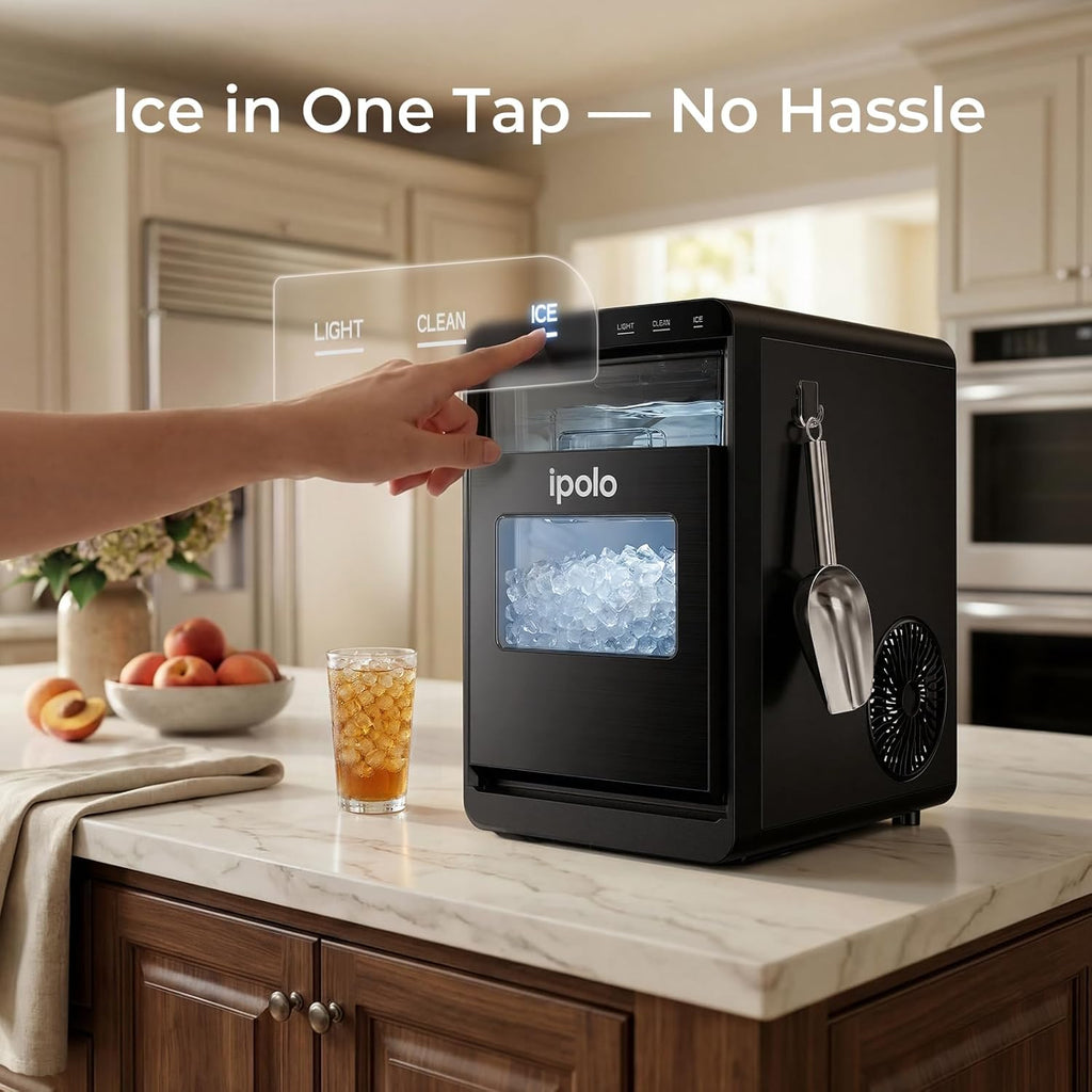 Nugget Ice Maker Countertop, 44 lb/Day, Chewable Ice, Self-Cleaning