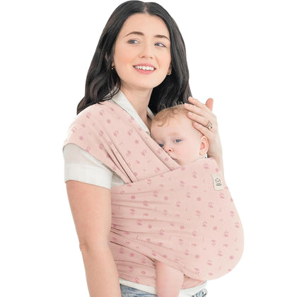 Baby Wrap Carrier, All in 1 Original Baby Carrier (Pink Daisies) | Newborn to Toddler Sling, Easy to Wear, Hands Free