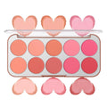 10-Color Blush Palette, Buildable Long-Lasting Powder Blush (02 SET)