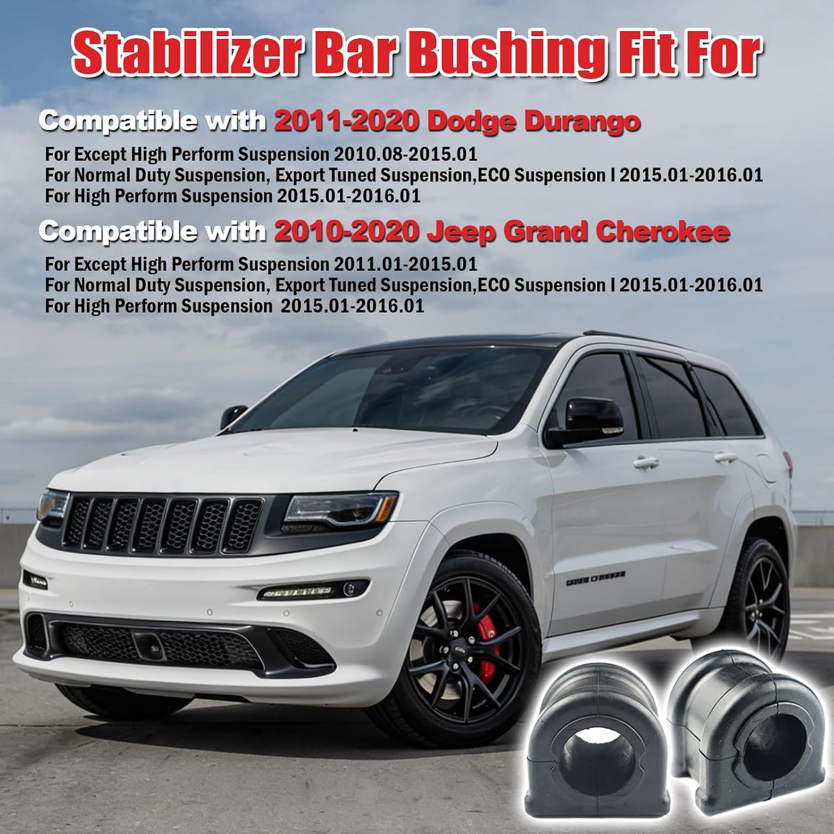 Front Suspension Sway Bar Bushing for 2011-2020 Durango, Grand Cherokee