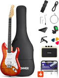DST-90 Electric Guitar, 39" Full Size Beginner Electric Guitar Kit with Amp, HSS Pickup, Gig Bag, Tuner, Capo, Strap