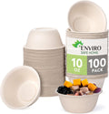10 oz Bamboo Disposable Soup Bowls, 100 Pack, Heavy Duty