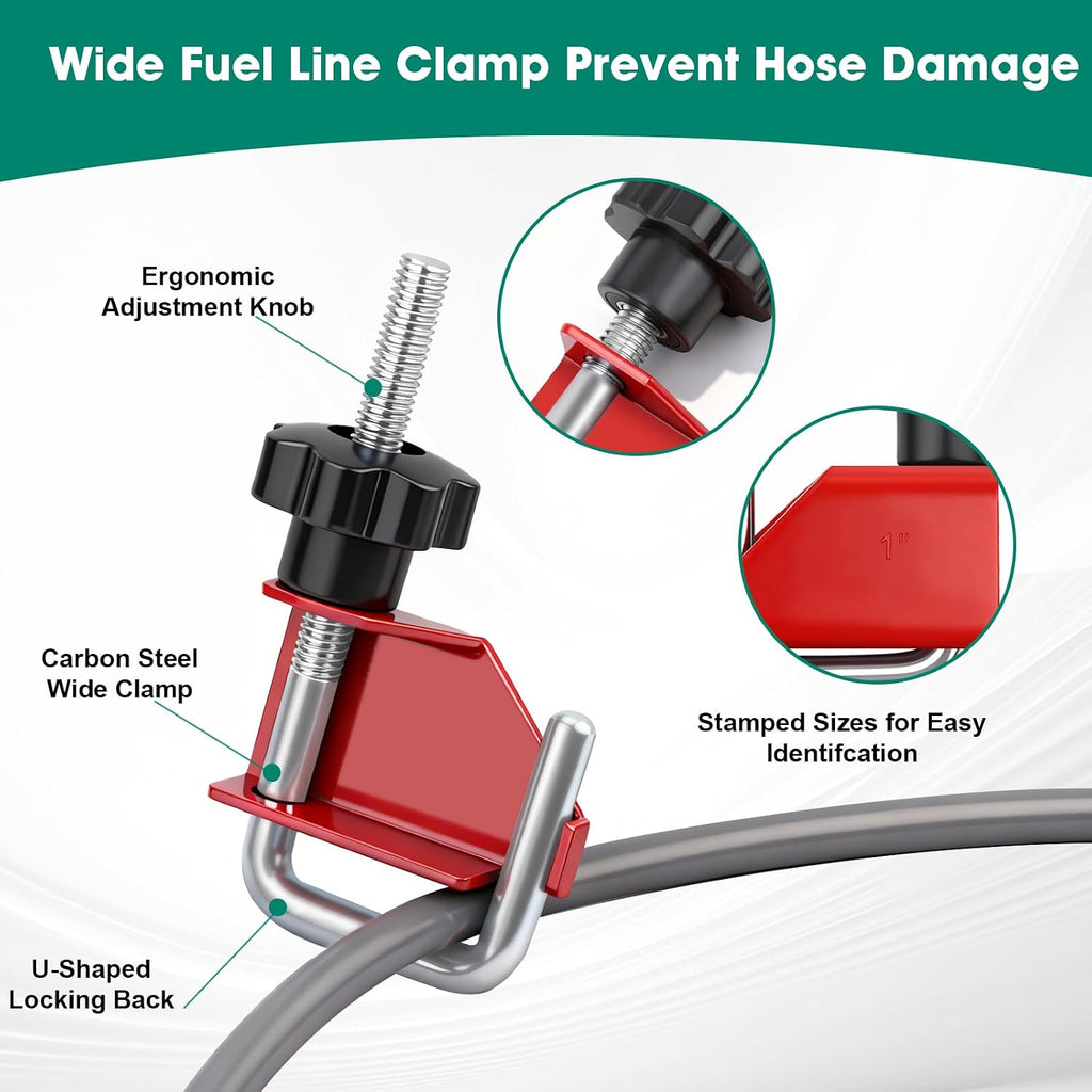 4 Piece Hose Pinch Off Pliers Flexible Hose Clamp Pliers, Brake Fuel Line Clamp Automotive without Damaging the Line