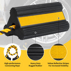 Heavy Duty Rubber Wheel Chocks with Rope & Reflective Strips