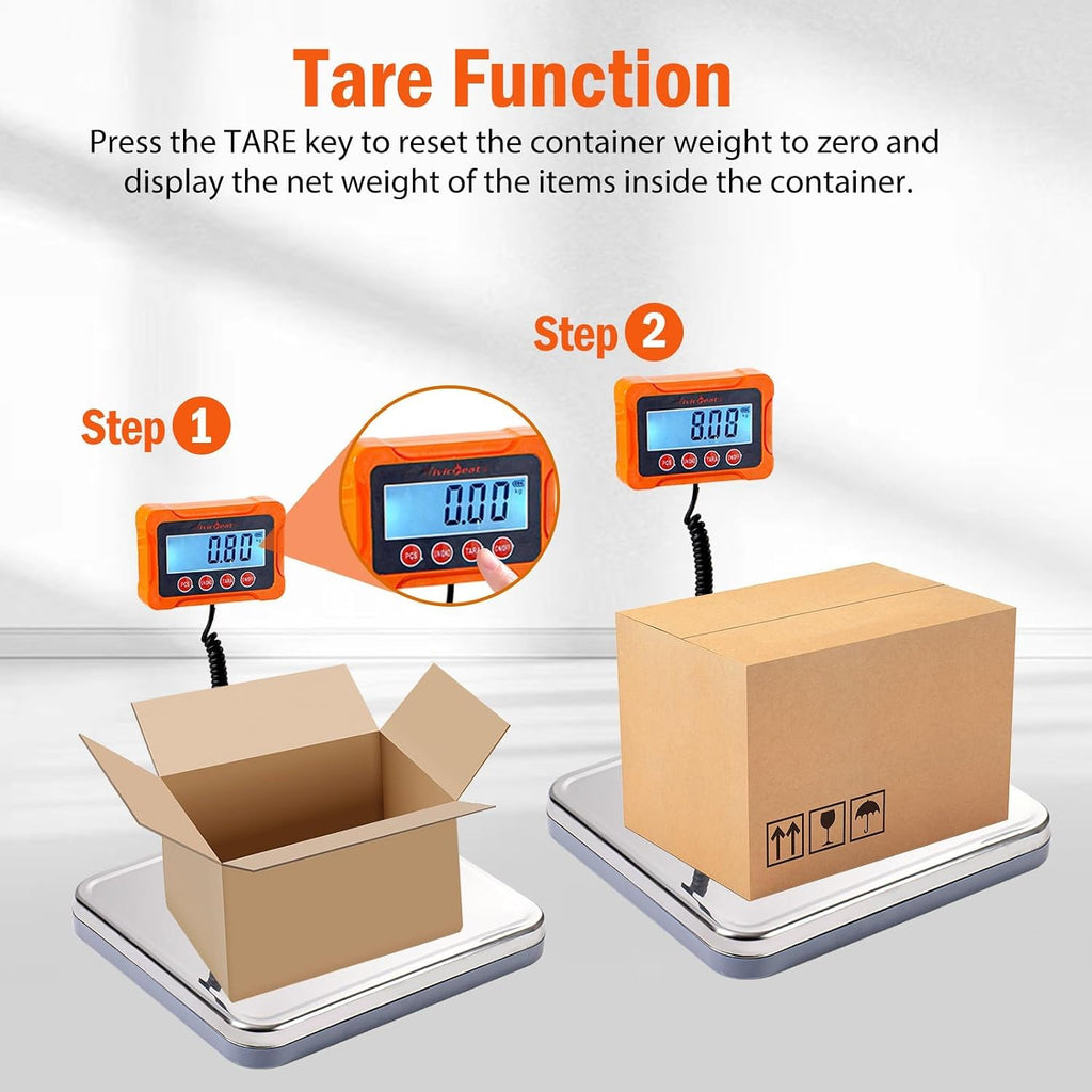 Digital Postal Scale for Packages, Shipping Scale for Small Business, Package Scale with Tare & Hold, Large Platform