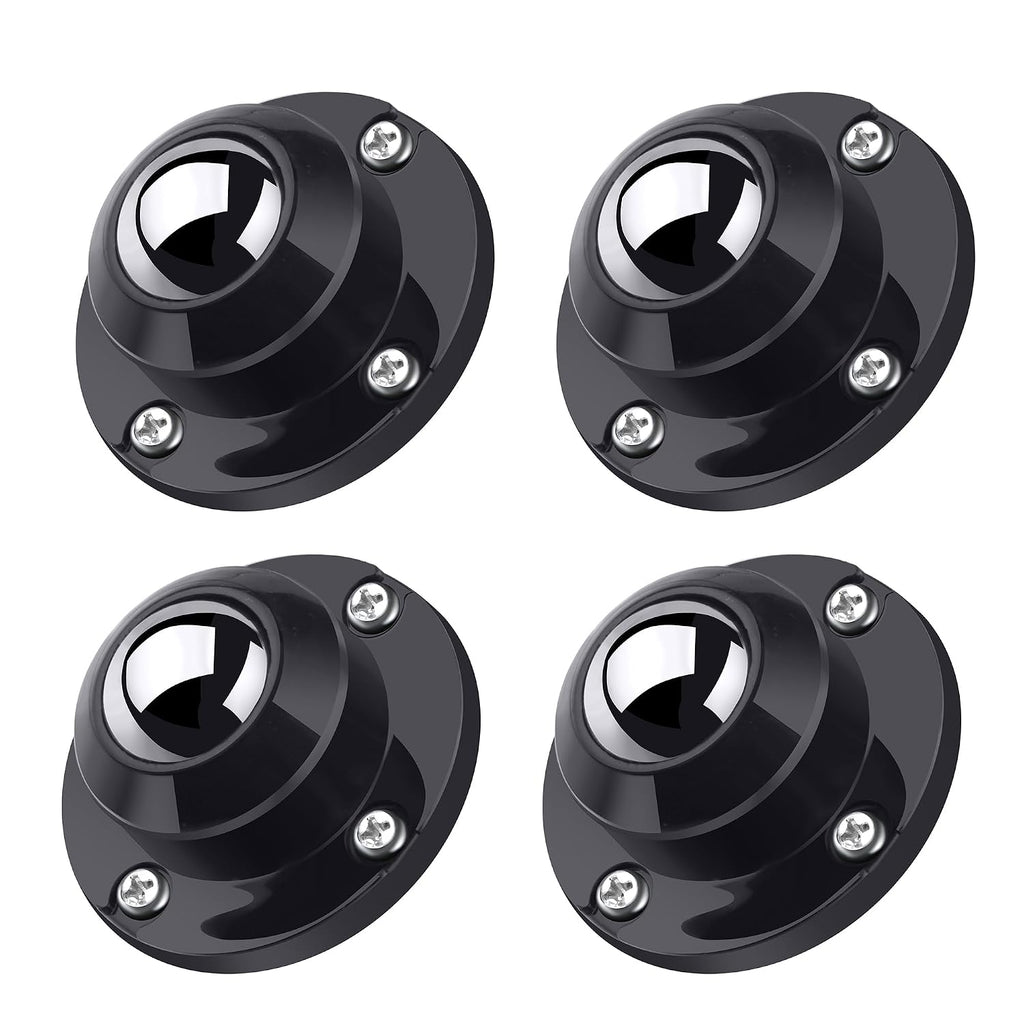 PlusRoc 4 Pack 1 Inch Self Adhesive Caster Wheels for Furniture