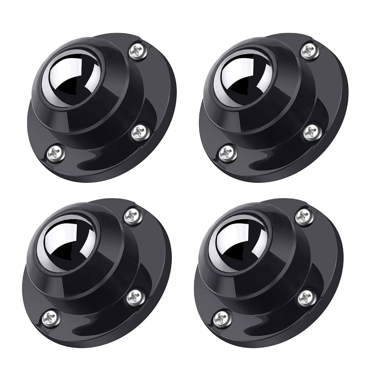 PlusRoc 4 Pack 1 Inch Self Adhesive Caster Wheels for Furniture
