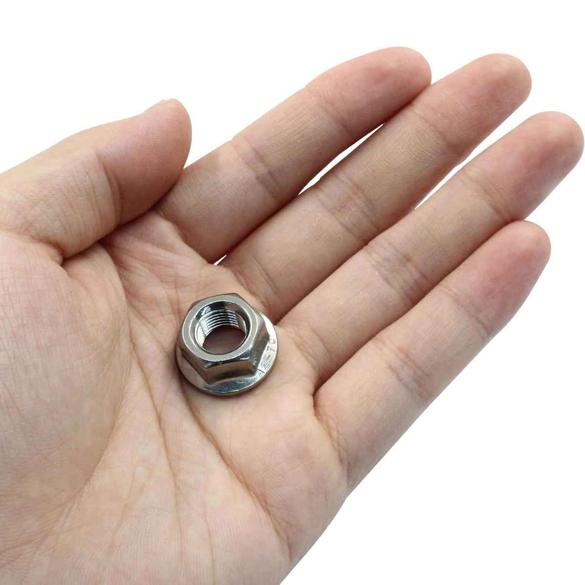 M10/1mm Serrated Flange Hex Nuts, 5Pcs