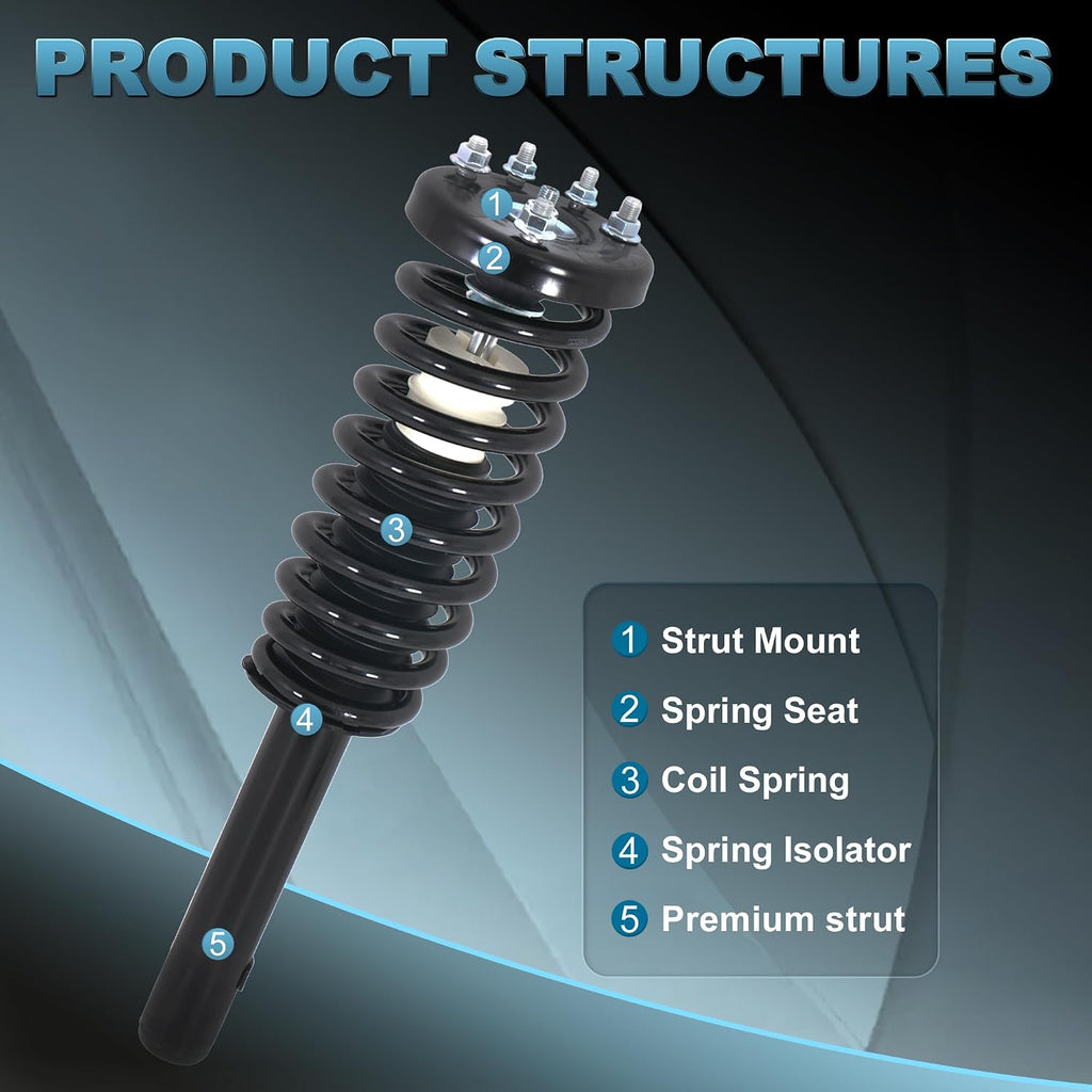 172123 Front Struts Assembly Compatible with 2003-2007 Honda Accord