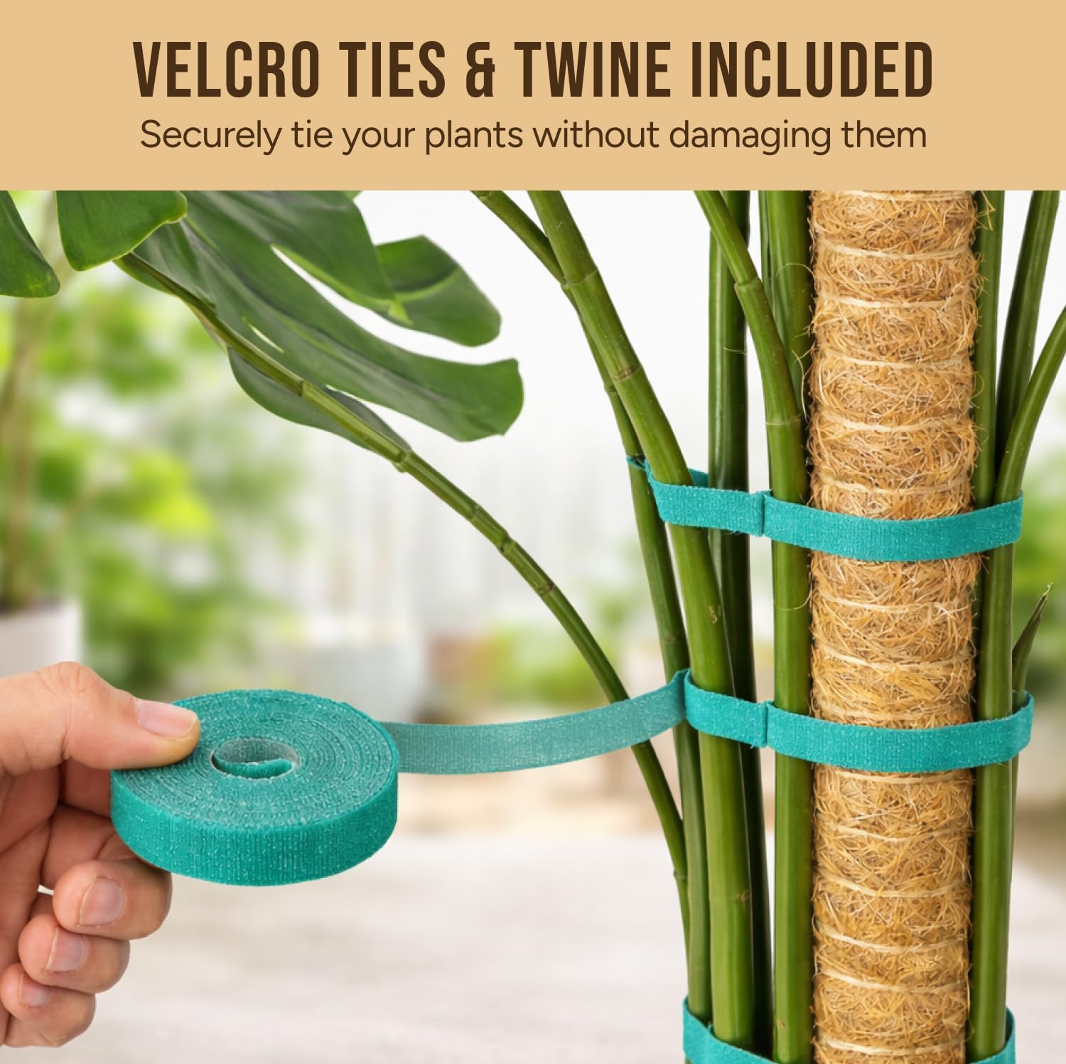 Moss Pole Monstera Plant Support – 2 Pack 28” Bendable Moss Pole Monstera Plant Support, Plant Stakes for Indoor