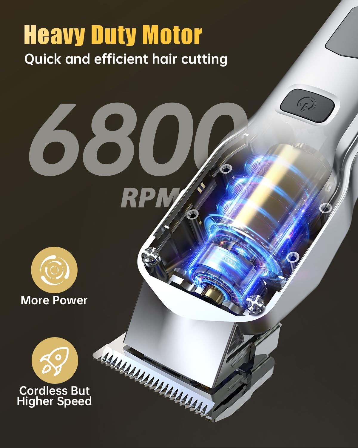 Hair Clippers and Trimmers Set Cordless for Men Grooming,Barber Set | 7000rpm Powerful Cut,Long Battery