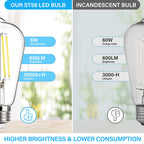 Vintage LED Edison Bulb Dimmable 60W Equivalent E26 Led Bulbs