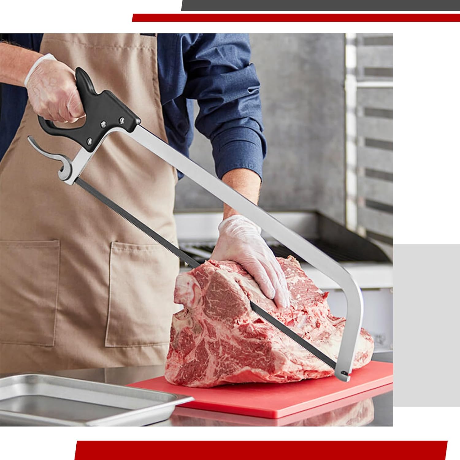 22 Inch Butcher Saw Meat Bone Cutting Stainless Steel Blade