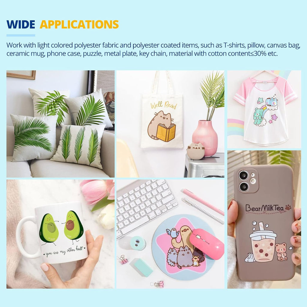 Sublimation Paper 11x17 Inch - 200 Sheets sublimation transfer paper Compatible with Inkjet Printer,sublimation heat