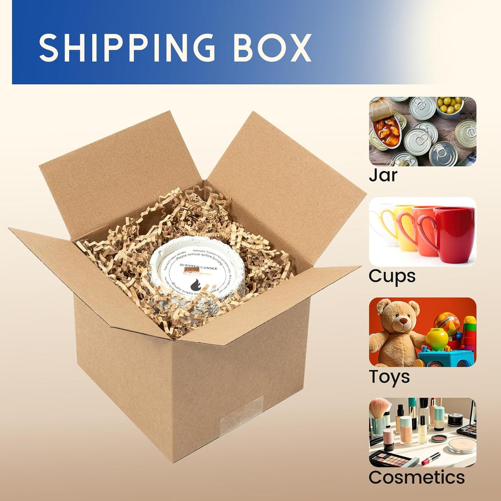 6x6x6" Shipping Boxes 50 Pack Small Corrugated Cardboard Box Brown