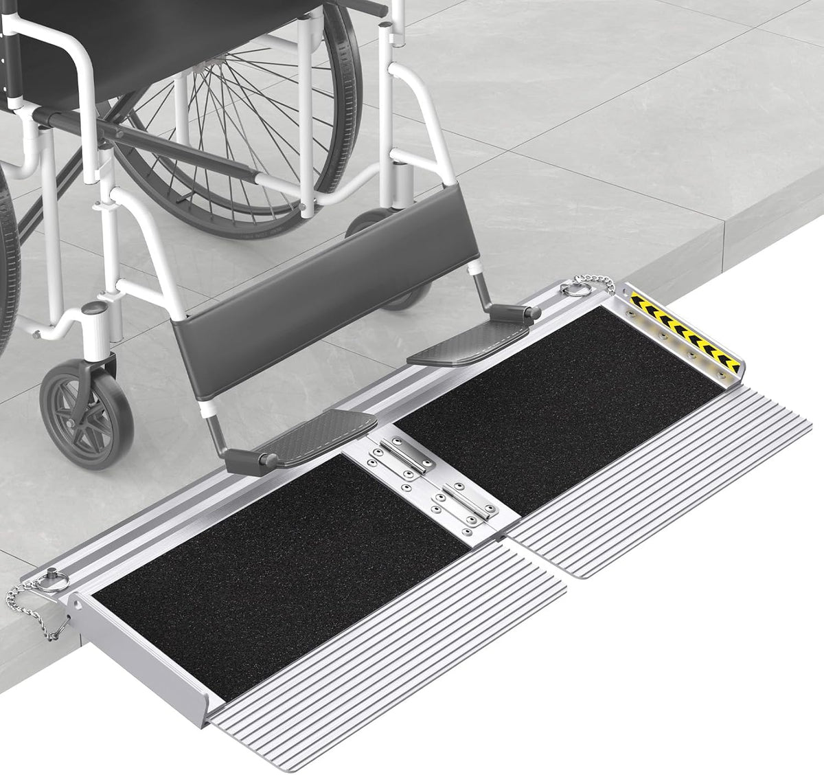 FACHNUO 1 FT Wheelchair Ramps for Doorways, Seamless Threshold Ramp
