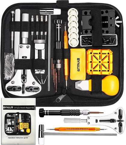 Watch Link Removal Kit, BYNIIUR Watch Repair Kit, Watch Case Opener Spring Bar Tools, Watch Battery Replacement Tool