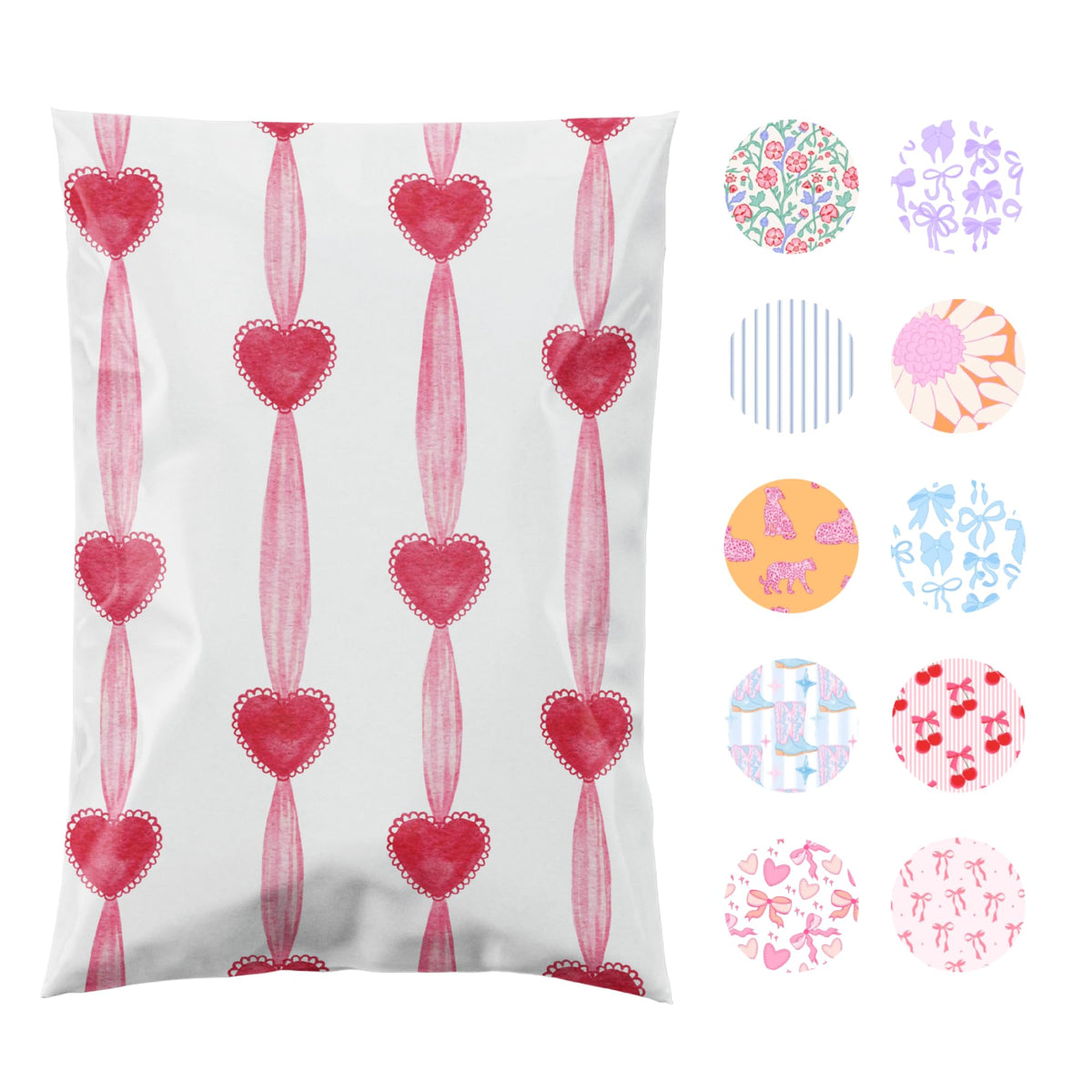Poly Mailers 10x13, Valentines Day, 100 Pack