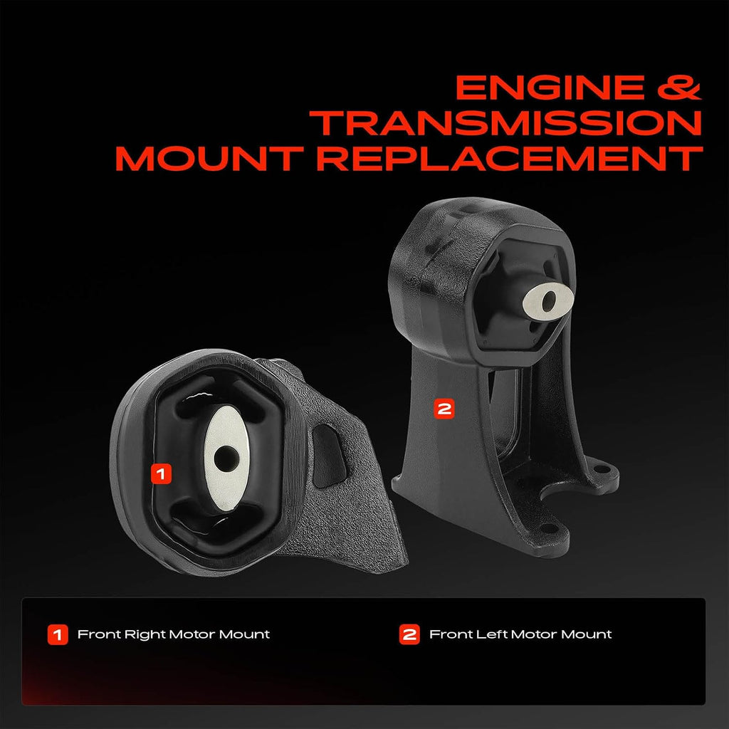 A-Premium Set of 2 Engine Motor Mount Kit Compatible with Dodge, Ram