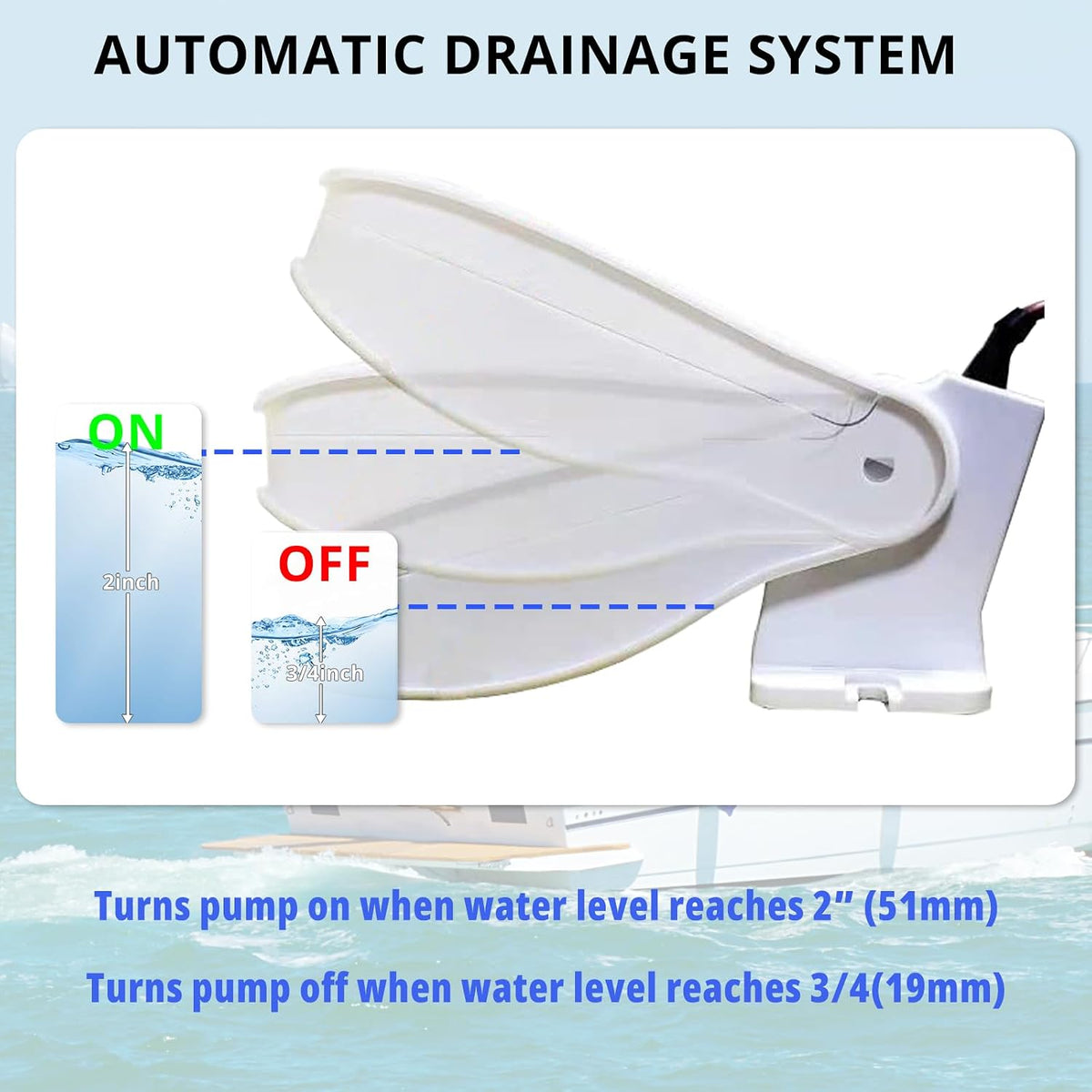Automatic Bilge Pump Float Switch, DC 12V/24V/32V