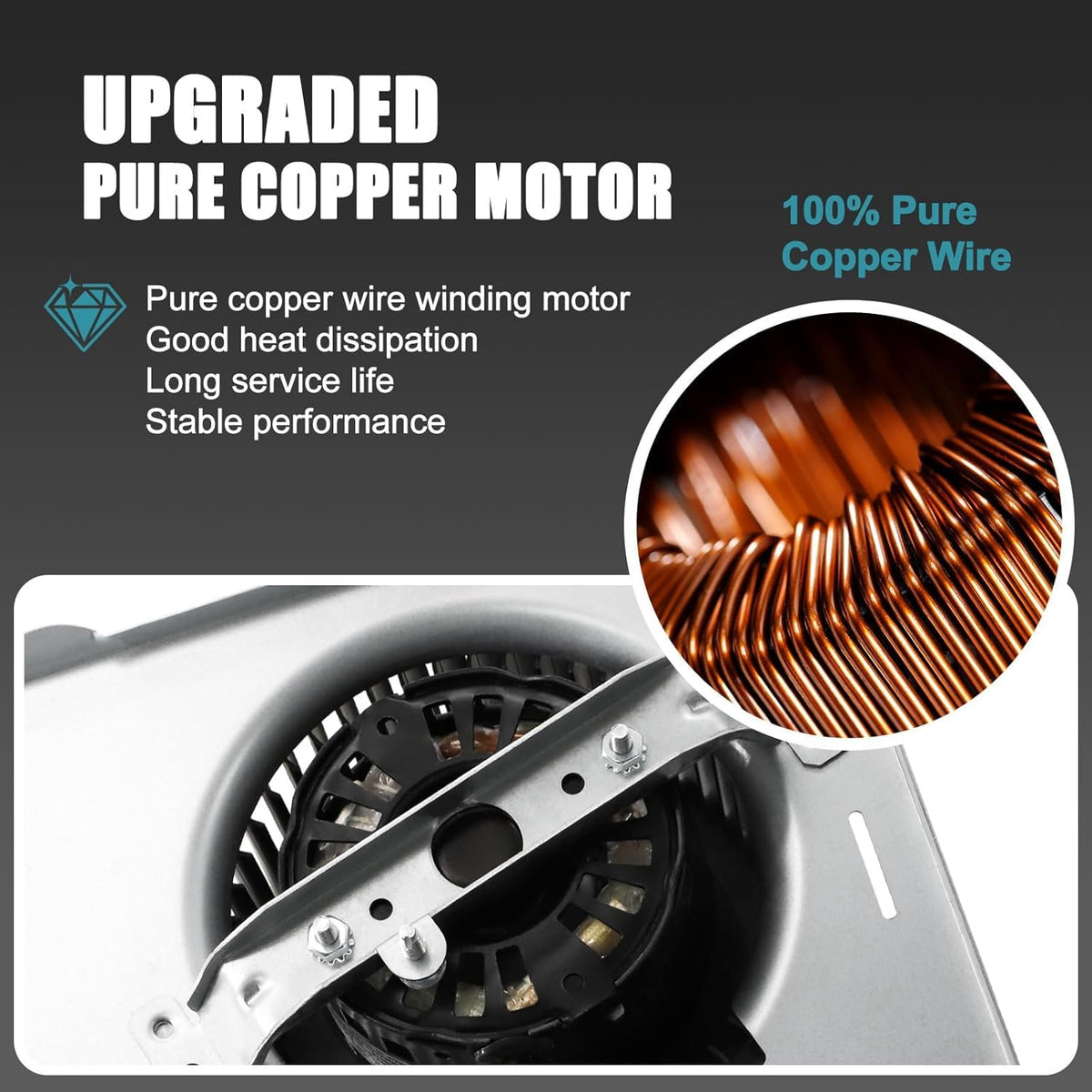 684-D/2684F-A Replacement Fan Motor for NuTone Broan 676-D/2676F-A, 676, 684NT-A, 683-C, DX90, 80RDF, 80RDB, NT080C Bathroom Exhaust Fan Model, S97015159, 97015159 Blower Motor & Blower Wheel