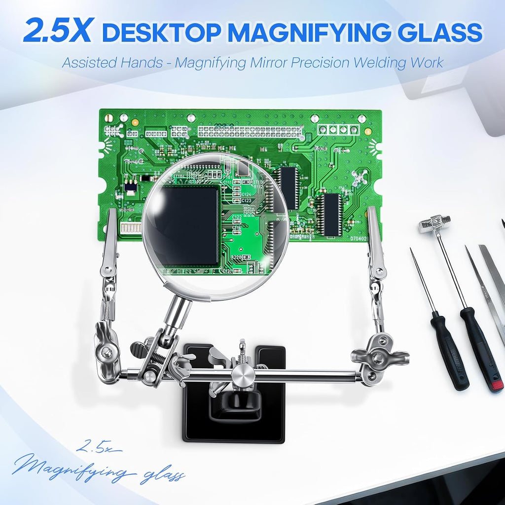 LXIANGN 2.5X Magnifying Helping Hands Soldering Station