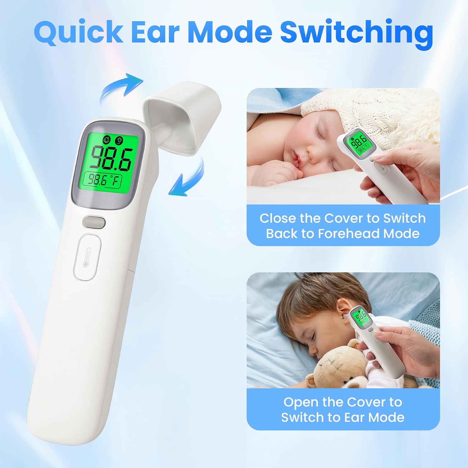 3-in-1 Ear and Forehead Thermometer for Adults Kids with Object Mode Accurate Digital Baby Thermometer Featuri ANG