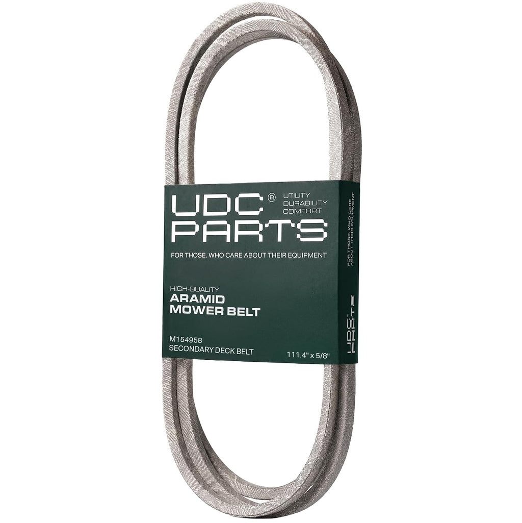 UDC Parts M154958 Secondary Deck Belt, 5/8" x 111.4", Aramid Cord